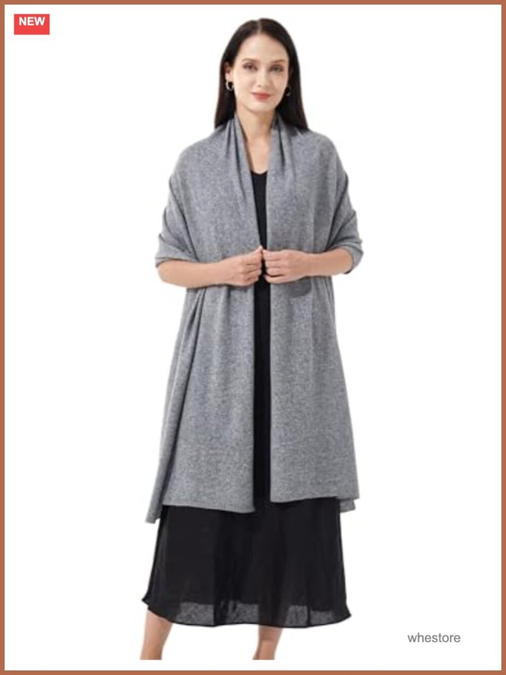 50% Cashmere 50% Wool Wrap Scarf Shawl Pashmina for Women, Extra Large 86"x27",